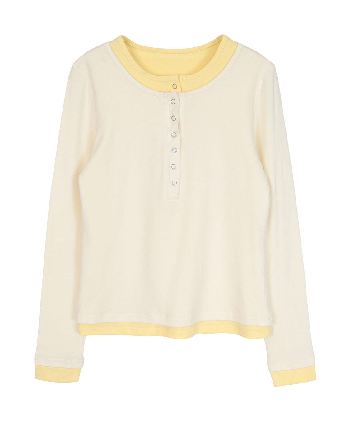 miette「レイヤード風ヘンリーネックトップス」|Tシャツ・カットソー|