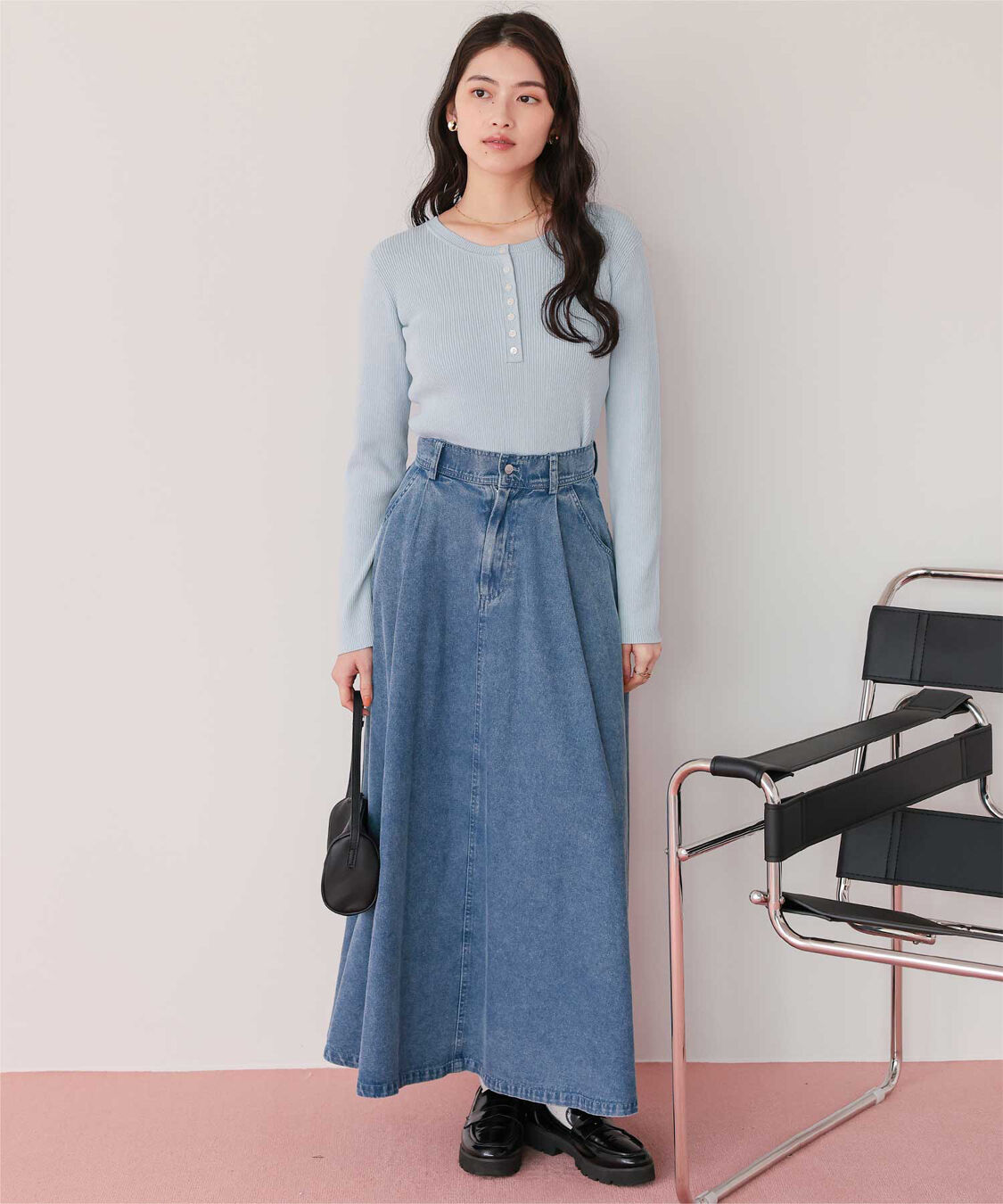 titivate「前後2wayUVケア/抗ピルヘンリーネックリブニット」|ニット・セーター|