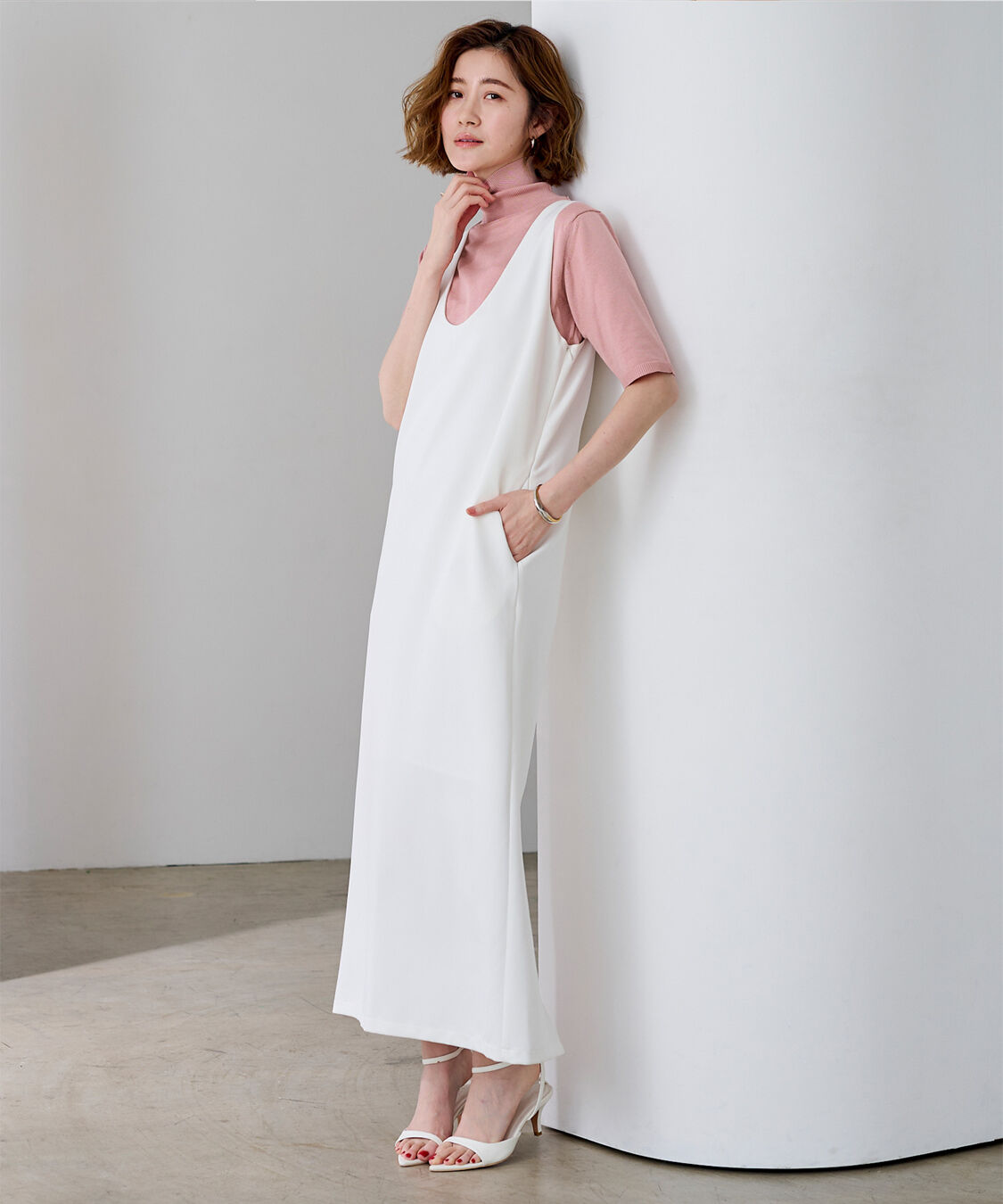 ur's「ハイネックハーフスリーブフィットニット」|ニット・セーター|