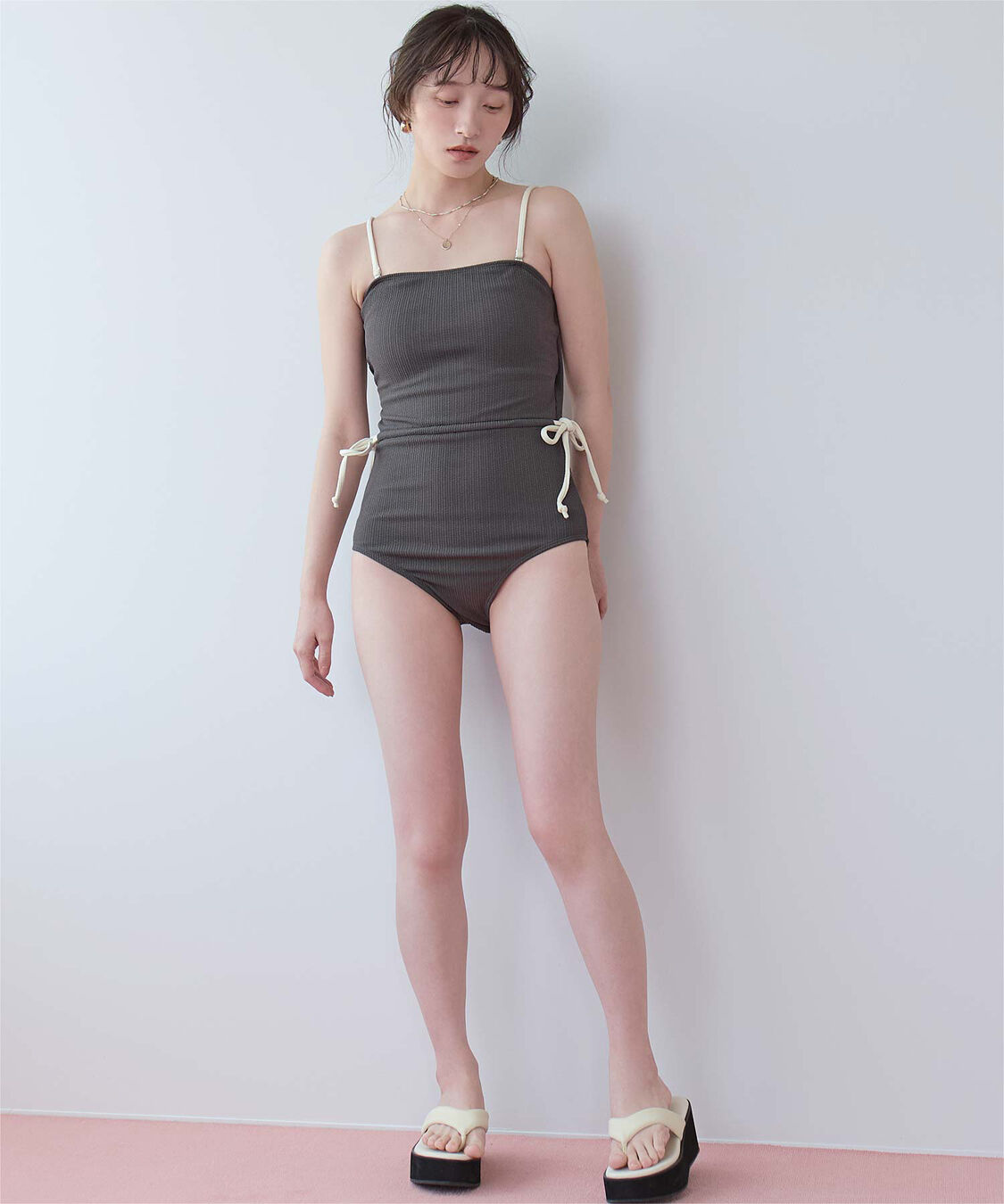 SEA DRESS「バイカラードロストワンピース/水着」|コンビネゾン|