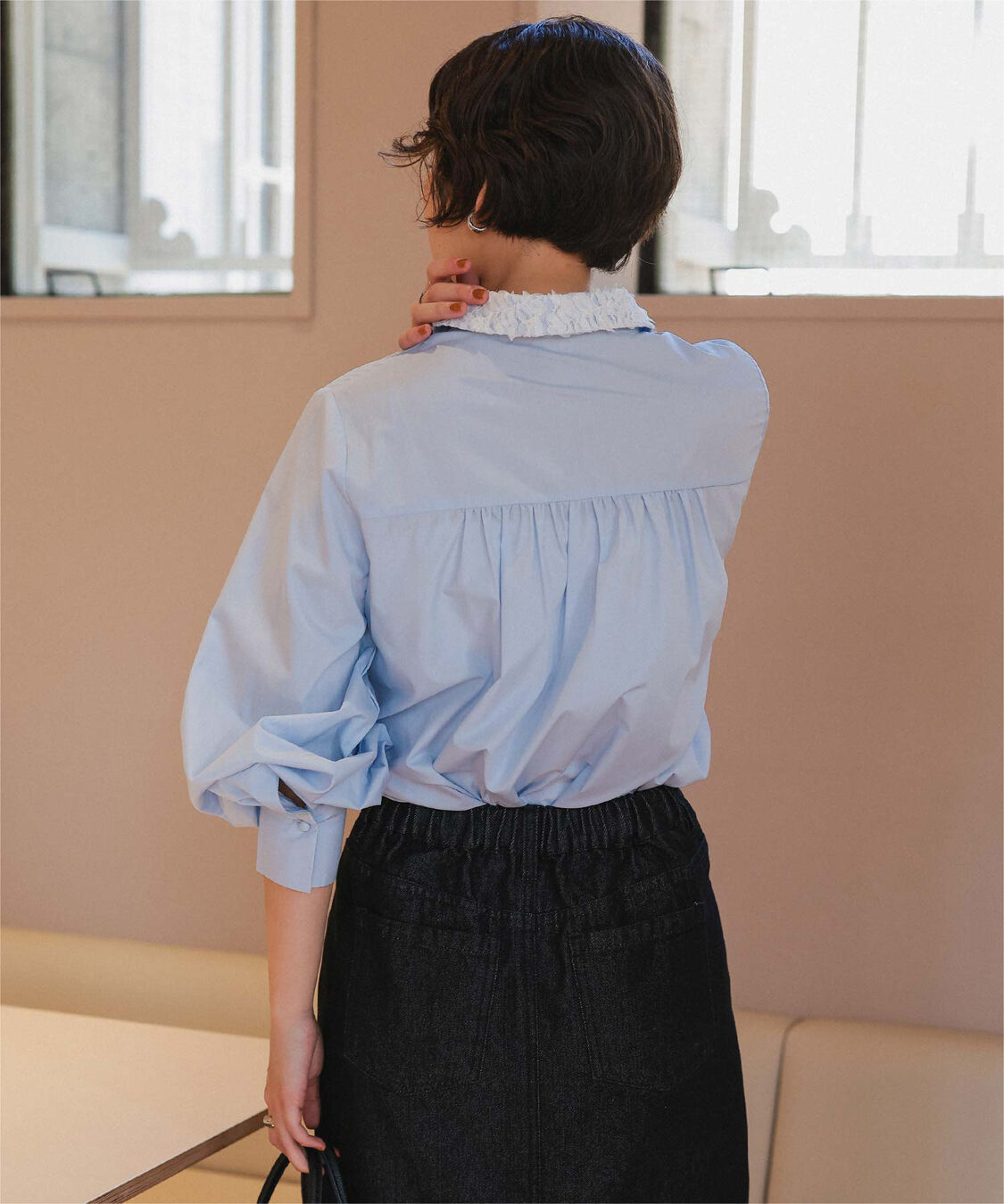 titivate「レース襟付デザインシャツ」|シャツ・ブラウス|