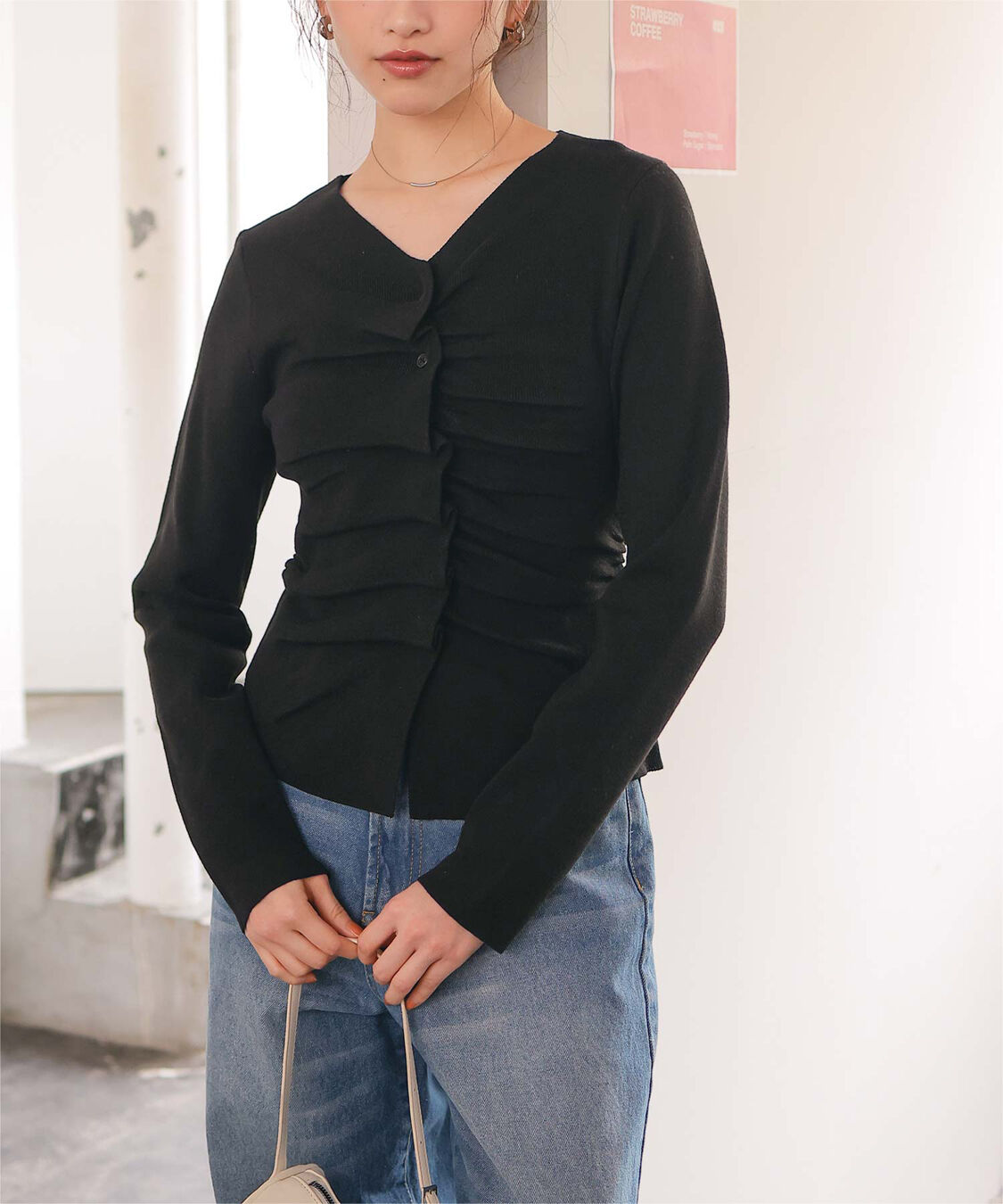 titivate「フロントギャザーニットトップス」|ニット・セーター|