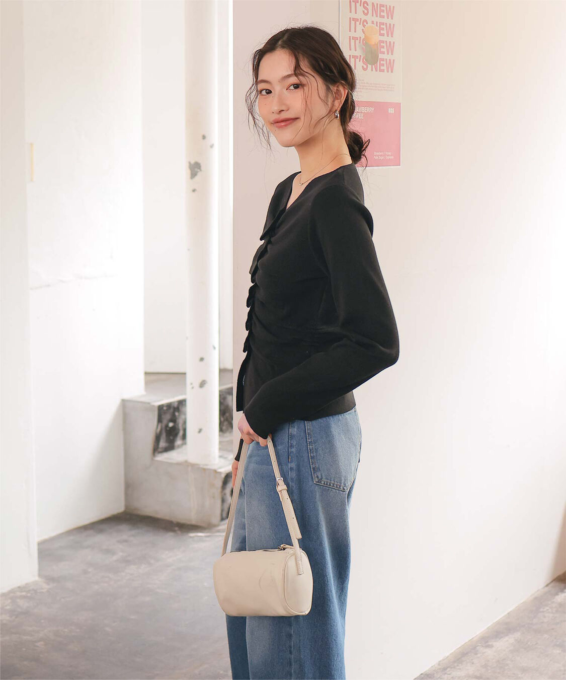 titivate「フロントギャザーニットトップス」|ニット・セーター|