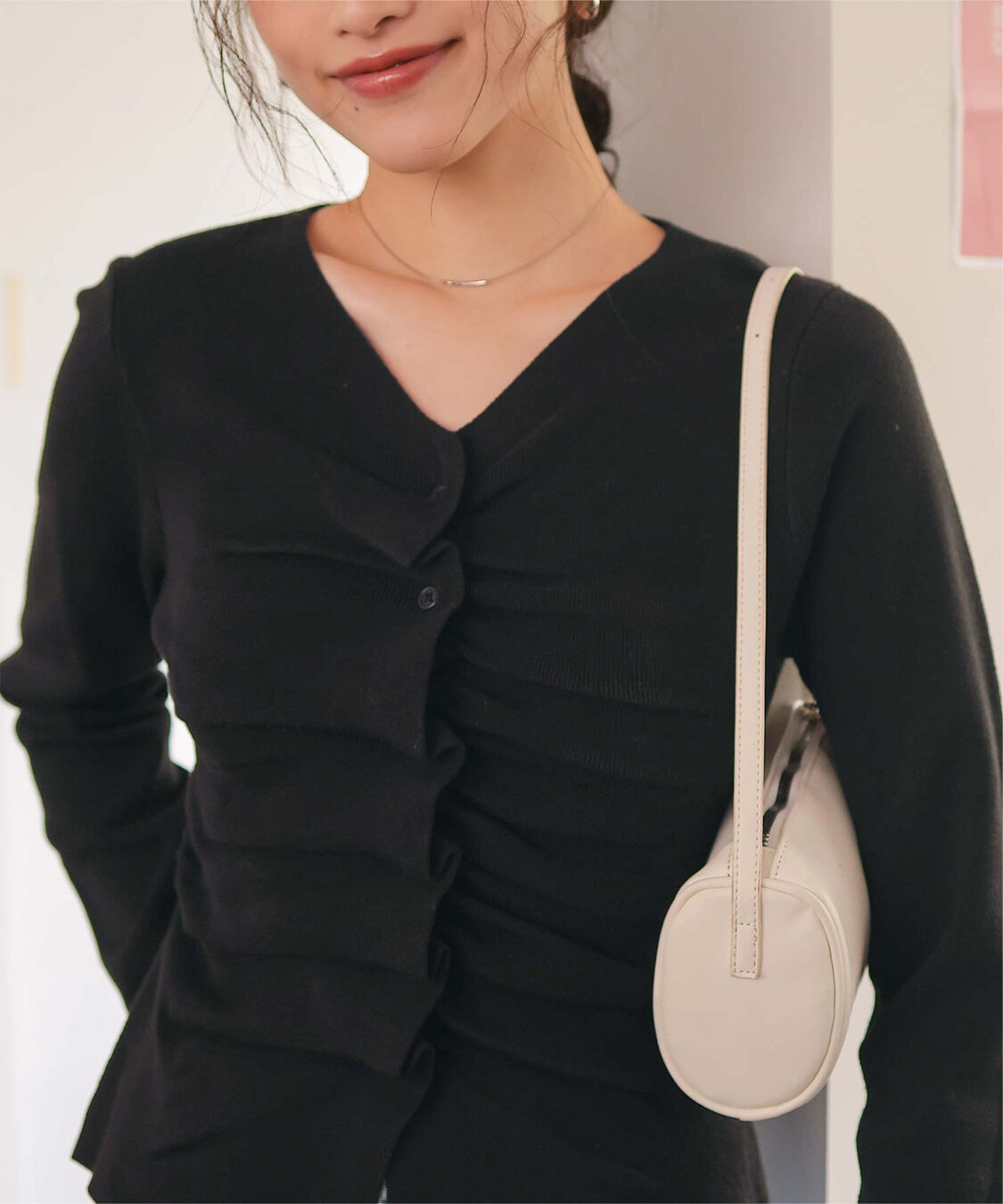 titivate「フロントギャザーニットトップス」|ニット・セーター|