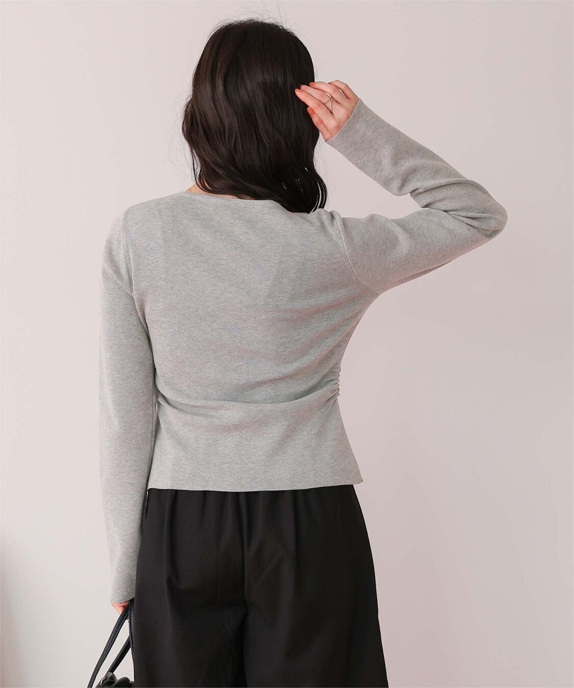 titivate「フロントギャザーニットトップス」|ニット・セーター|