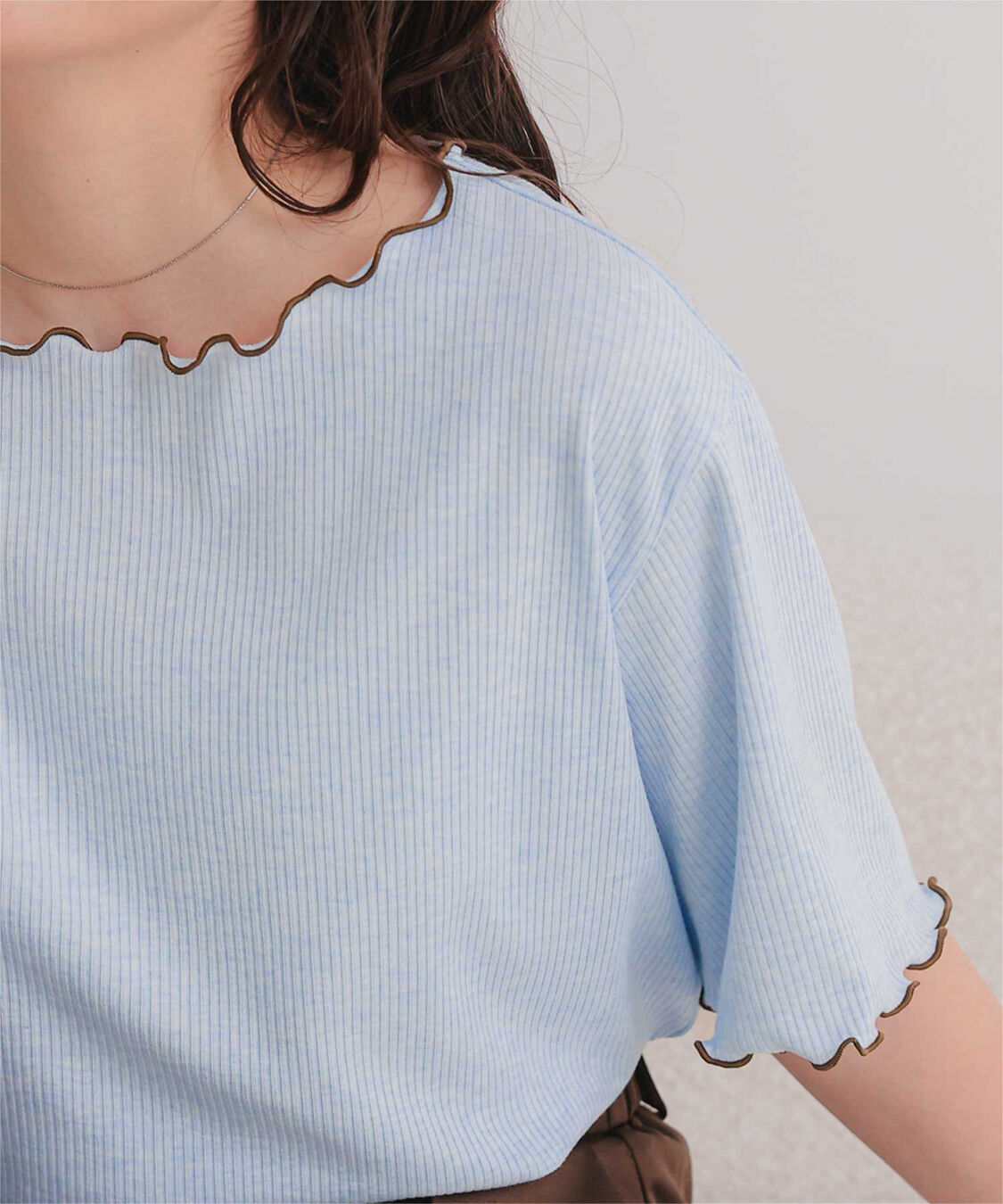 titivate「機能性リブカットソーメロートップス」|Tシャツ・カットソー|