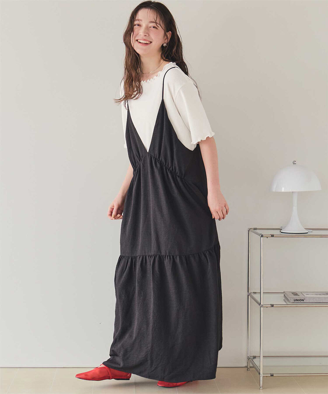 titivate「機能性リブカットソーメロートップス」|Tシャツ・カットソー|