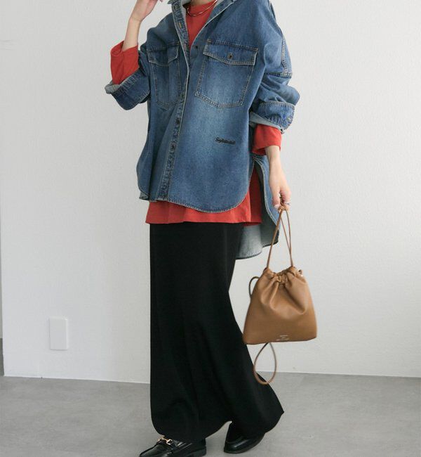  「【累計1万枚突破！名品】ヴィンテージライクデニムバンドカラーシャツ」|シャツ・ブラウス|