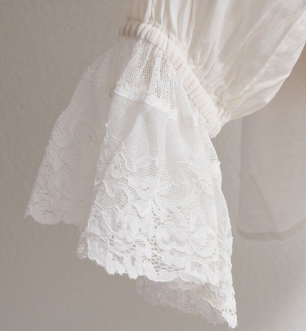  「襟袖レースプチハイネックブラウス」|プルオーバー|