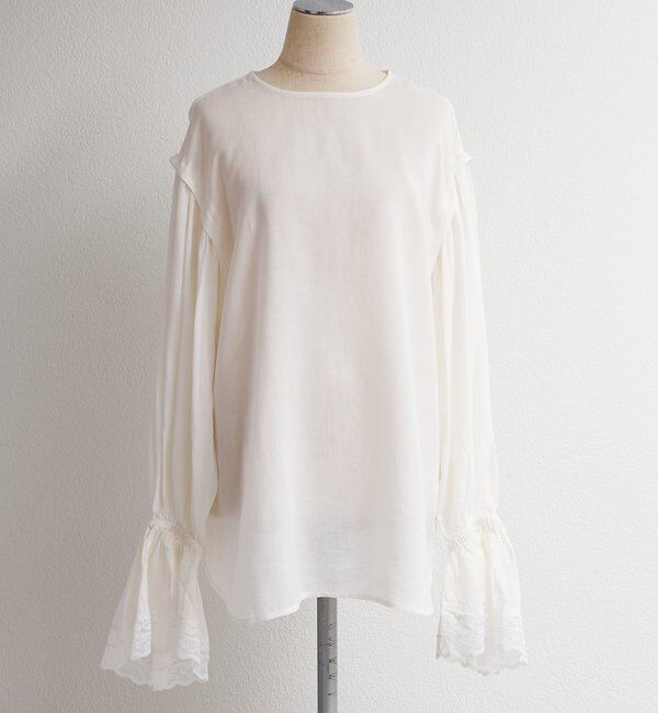  「フレアレースカフスブラウス」|シャツ・ブラウス|