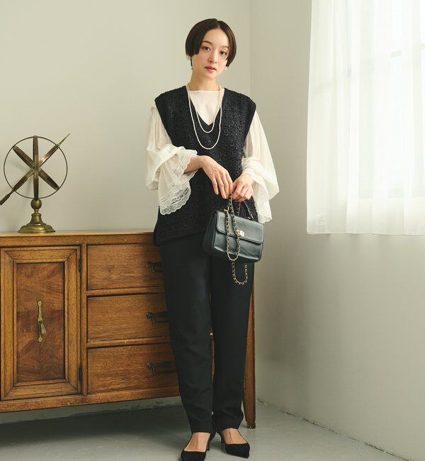  「ツィードライクニットベスト」|ニット・セーター|