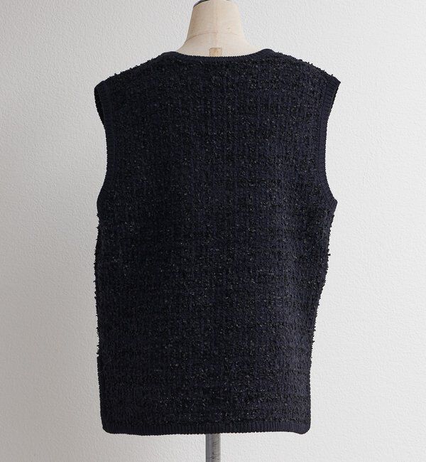  「ツィードライクニットベスト」|ニット・セーター|