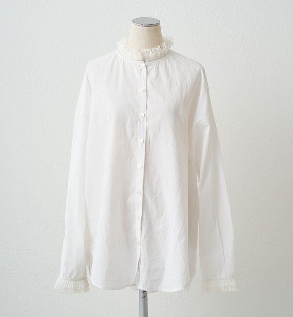  「襟袖プリーツレースブラウス」|シャツ・ブラウス|