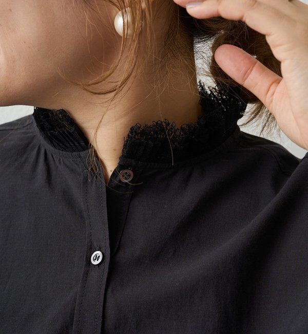  「襟袖プリーツレースブラウス」|シャツ・ブラウス|