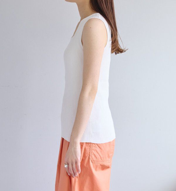  「【リバイバル/Du noir】リネンタッチスクエアタンク」|ニット・セーター|