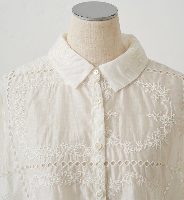  「パッチワーク刺繍レースブラウス」|シャツ・ブラウス|