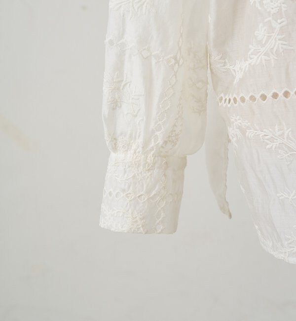  「パッチワーク刺繍レースブラウス」|シャツ・ブラウス|