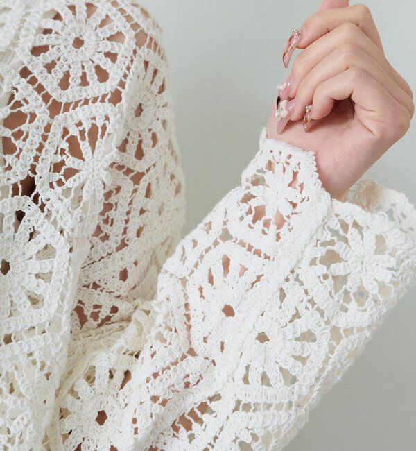  「【リバイバル】カギ針編み風2WAYカーディガン」|カーディガン|