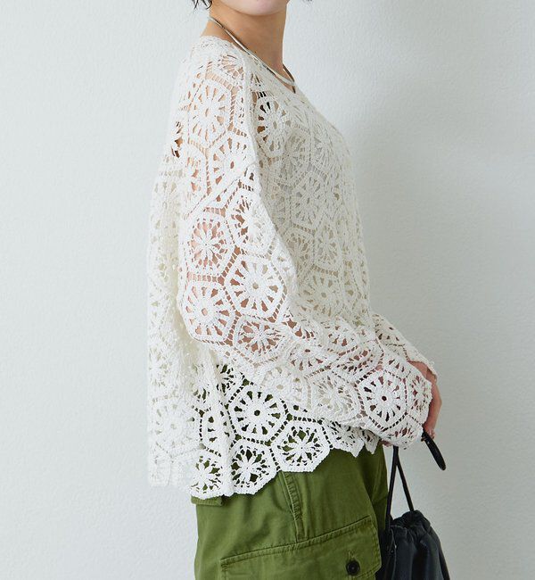  「【リバイバル】カギ針編み風2WAYカーディガン」|カーディガン|