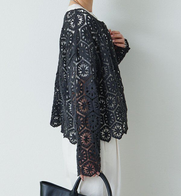  「【リバイバル】カギ針編み風2WAYカーディガン」|カーディガン|