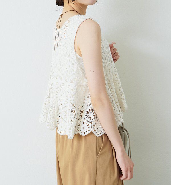 「【リバイバル】カギ針編み風ビスチェ」|キャミソール|