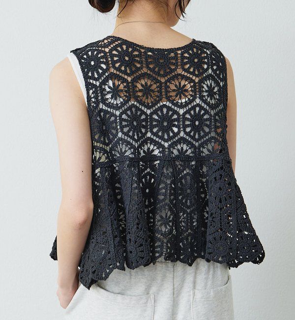  「【リバイバル】カギ針編み風ビスチェ」|キャミソール|