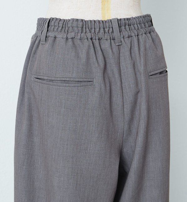  「【リニューアル】ツータックウエストゴムストレッチパンツ」|スラックス|