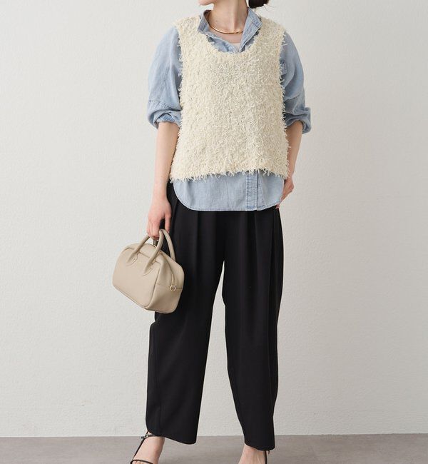  「リボンヤーンビスチェ」|ニット・セーター|