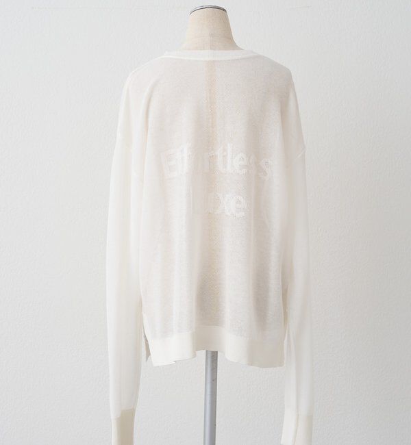  「透かし編みロゴジャガード2WAYプルオーバー」|ニット・セーター|