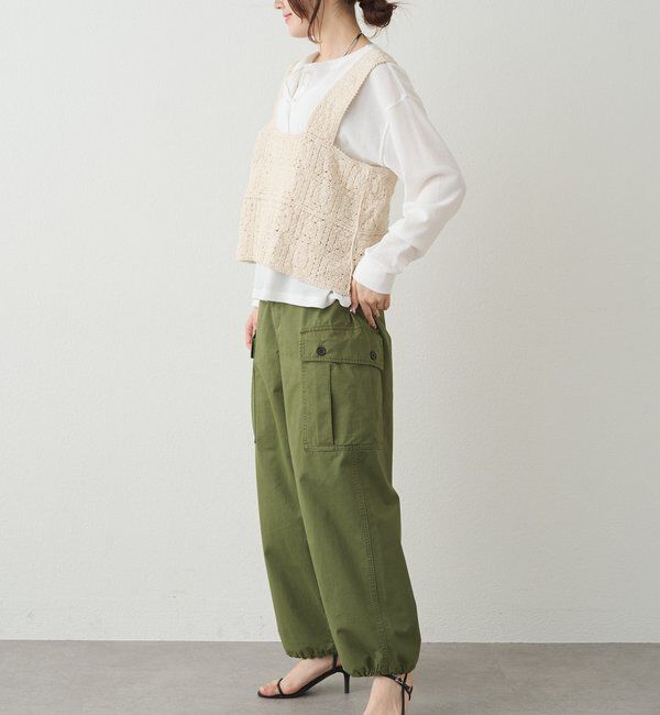  「【リバイバル/新色追加】クロシェ編み風ビスチェ」|ニット・セーター|