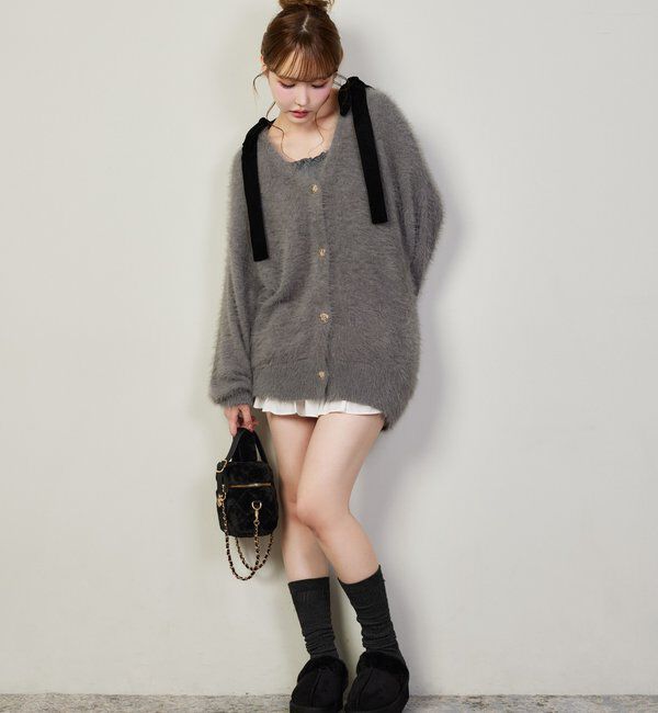  「milkyフェザーロングカーデ」|ニット・セーター|