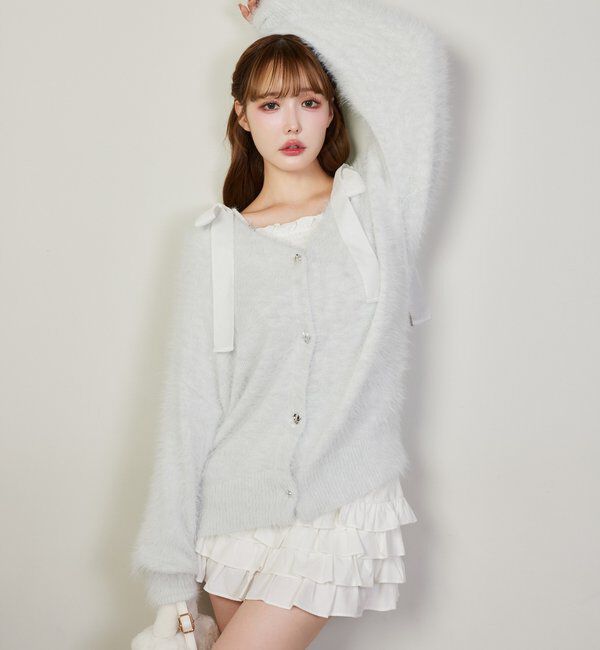  「milkyフェザーロングカーデ」|ニット・セーター|