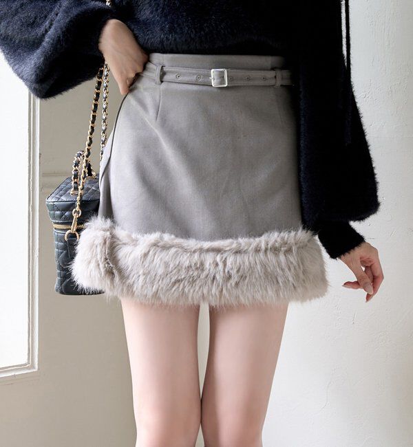  「フェイクムートンミニスカート」|スカート|