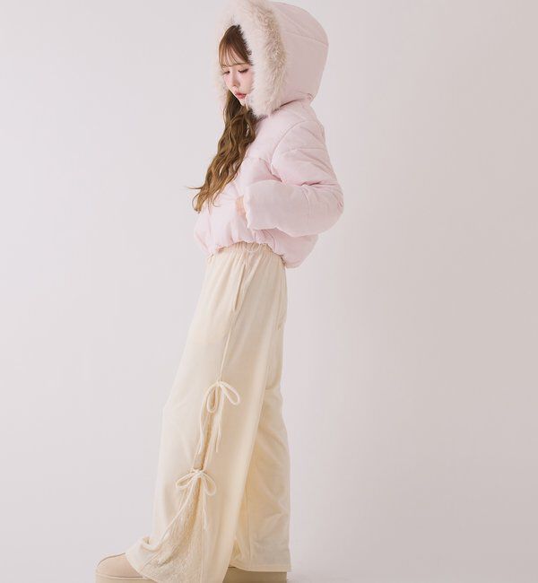  「ファー付きショートフェイクダウン」|ダウンベスト・ベスト|