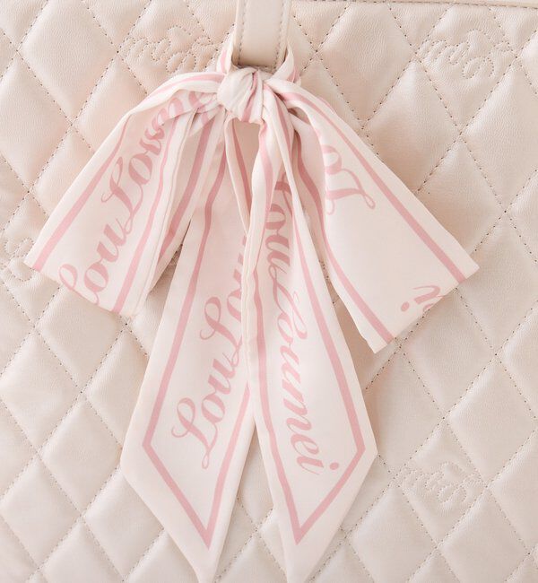  「【LouLoumei】スカーフ付きキルティングキャリーオントート/自立可能」|その他|