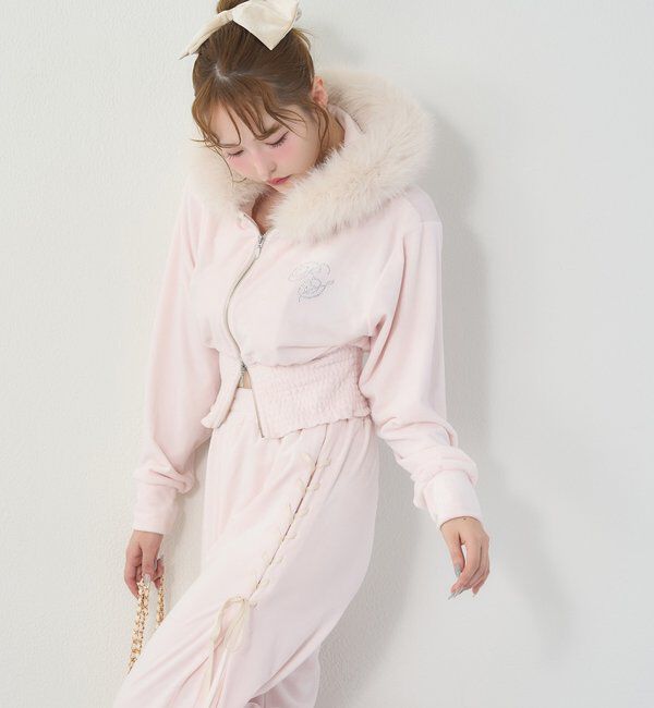  「【セットアップ可能】フェイクファーパーカー」|プルオーバー|