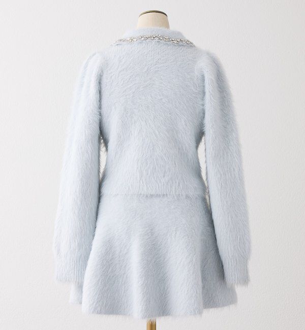  「ビジュー付フェザーニットセットアップ」|ワンピース|