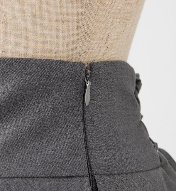  「スリットティアードロングスカート／後ろレースアップ」|スカート|