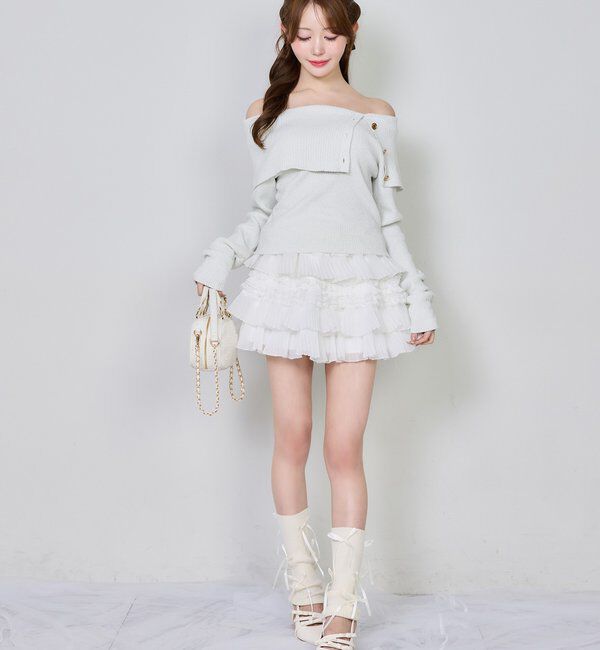  「オフショルラメニット」|ニット・セーター|