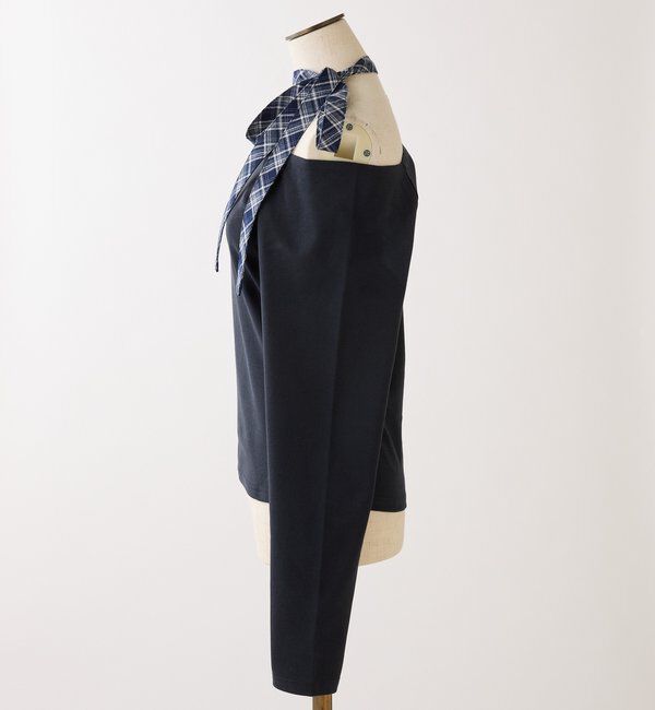  「リボンタイ／ワンショルカットトップス」|プルオーバー|