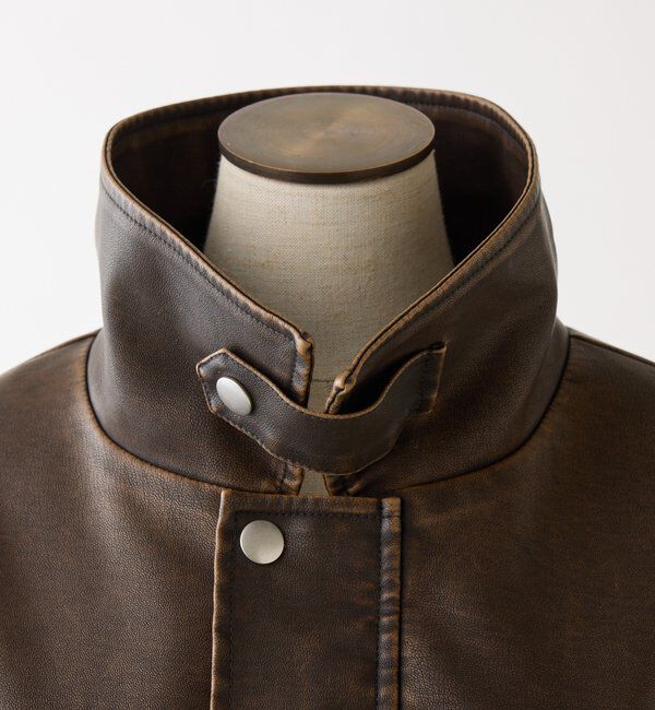  「フェイクレザージャケット」|ダウンベスト・ベスト|