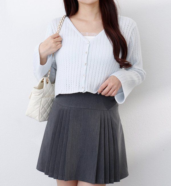  「【SMサイズ展開あり】ツイードプリーツミニスカート」|スカート|