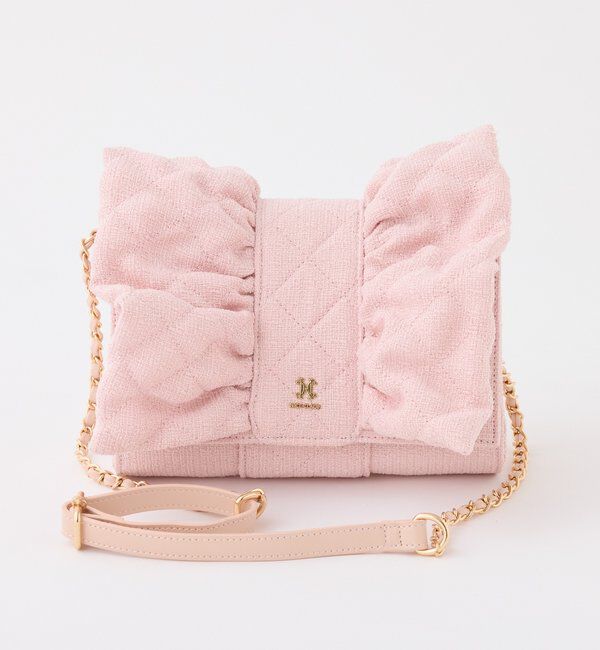  「リボンキルティングショルダーバッグ」|ショルダー・メッセンジャー|ピンク