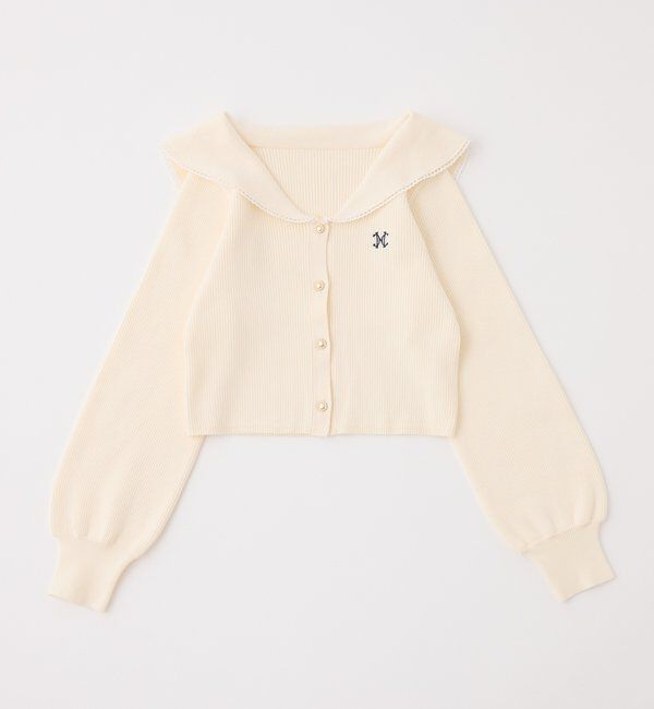  「ロゴ刺繍セーラーニット」|ニット・セーター|