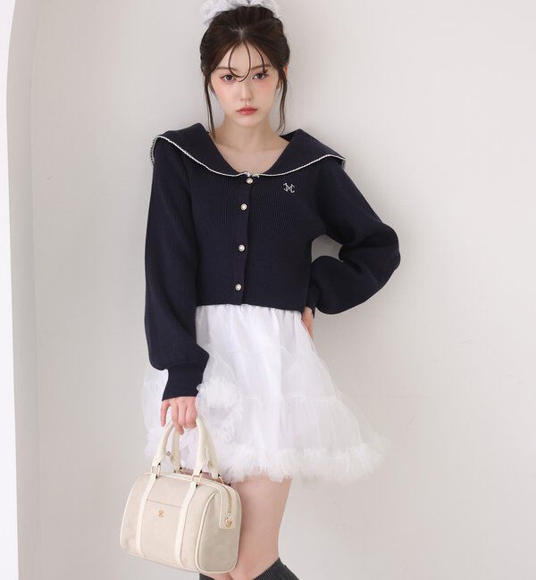  「ロゴ刺繍セーラーニット」|ニット・セーター|