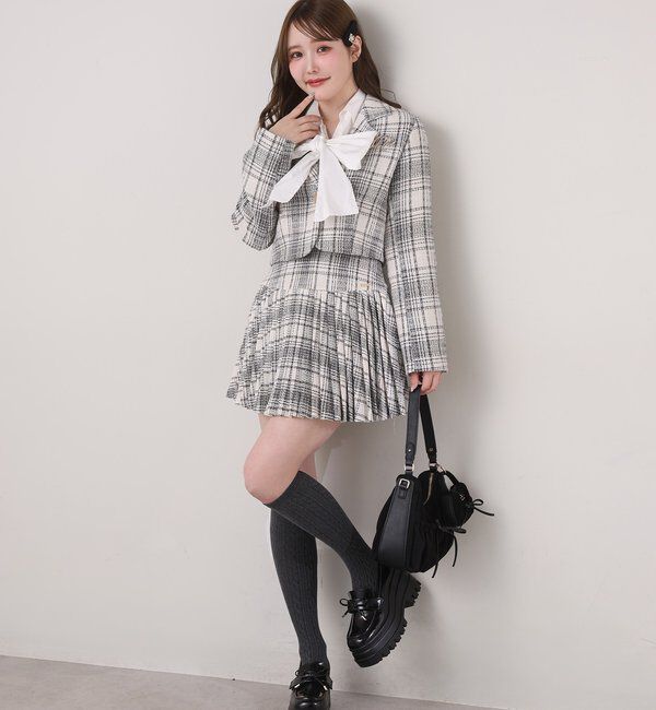  「【リボン取り外し可能】フロントギャザーボウタイシャツ」|シャツ・ブラウス|