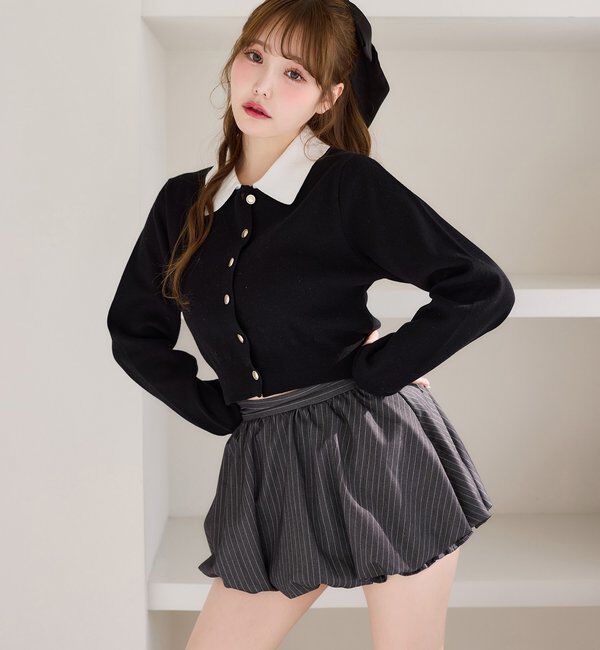  「配色襟付きニット」|ニット・セーター|