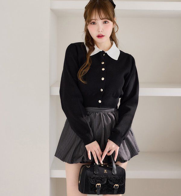  「配色襟付きニット」|ニット・セーター|