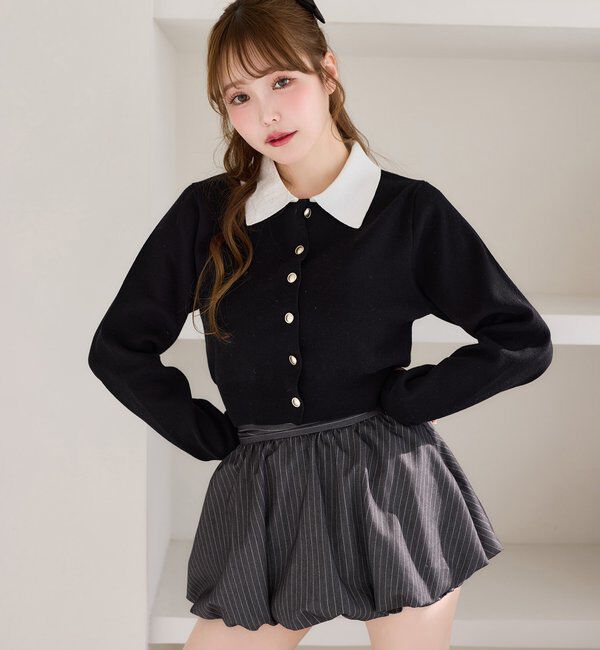  「配色襟付きニット」|ニット・セーター|