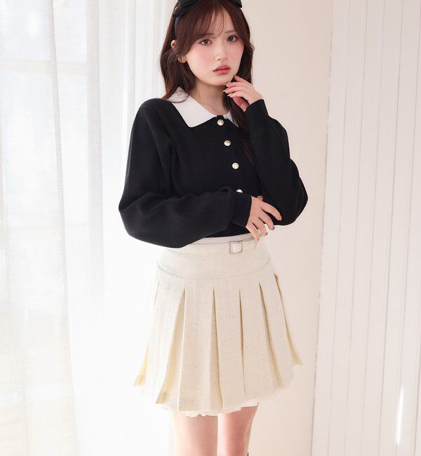  「【SMサイズ展開あり】ベルト付きレイヤードプリーツミニスカート」|その他|